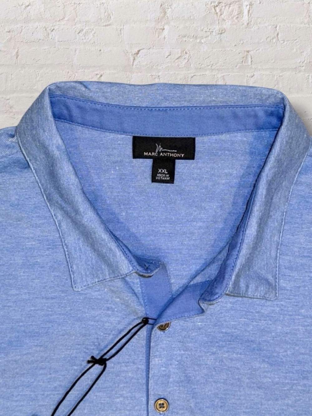 Marc Anthony Men’s Polo Shirt XXL Blue Heather – NWT – Cotton Blend